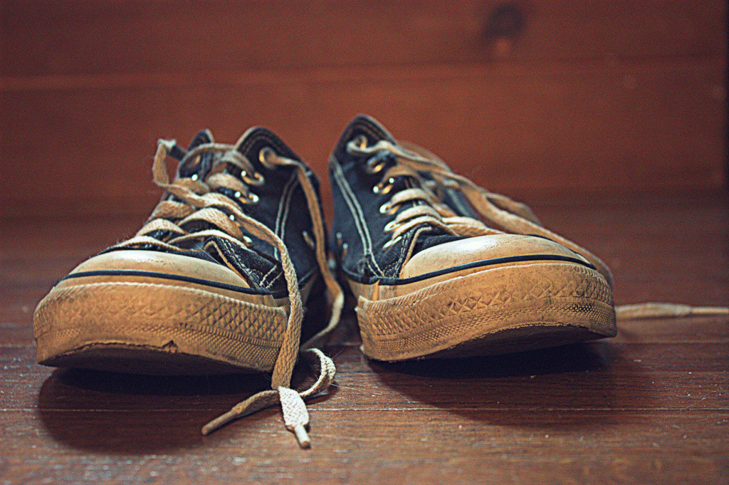 An old pair of Converse sneaks
