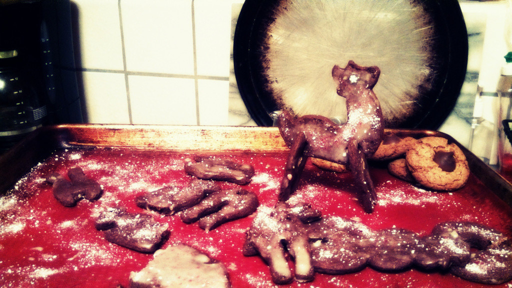 Holiday reindeer cookies