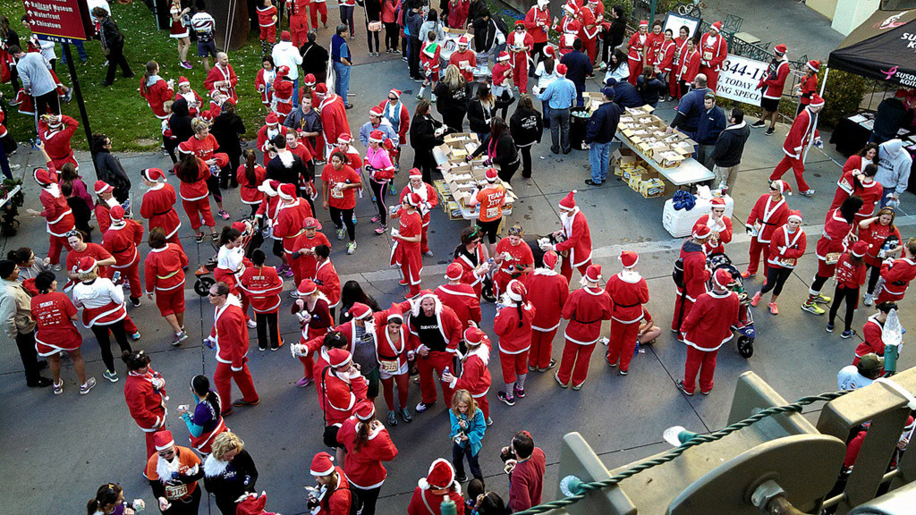 The post Santa Run crowd